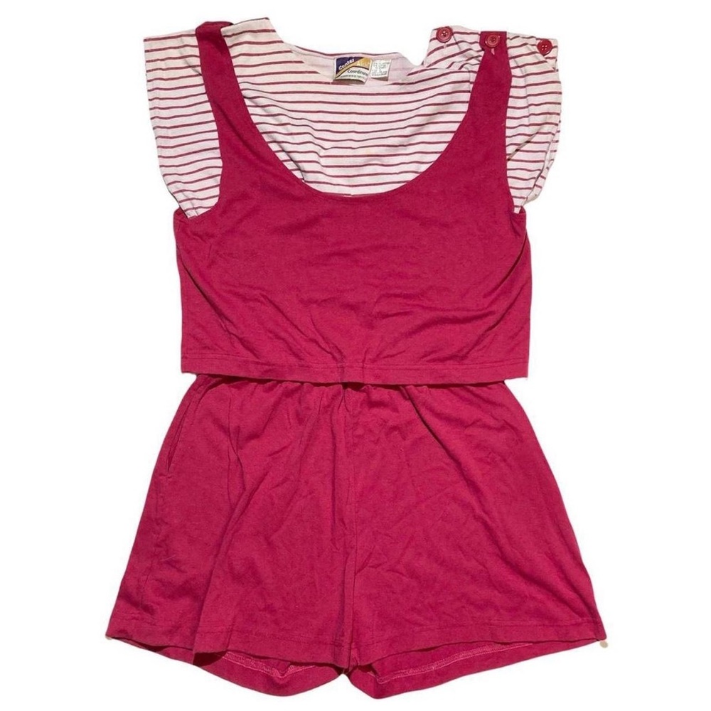 Vintage striped pattern Center Aisle romper